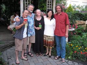 at the party