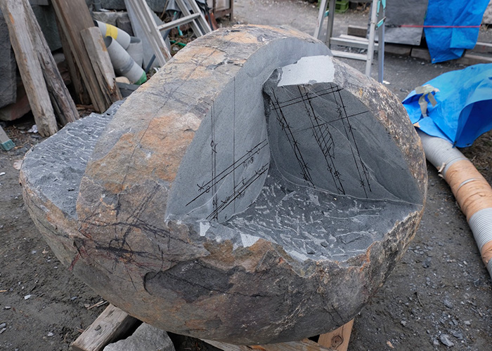 basalt boulder